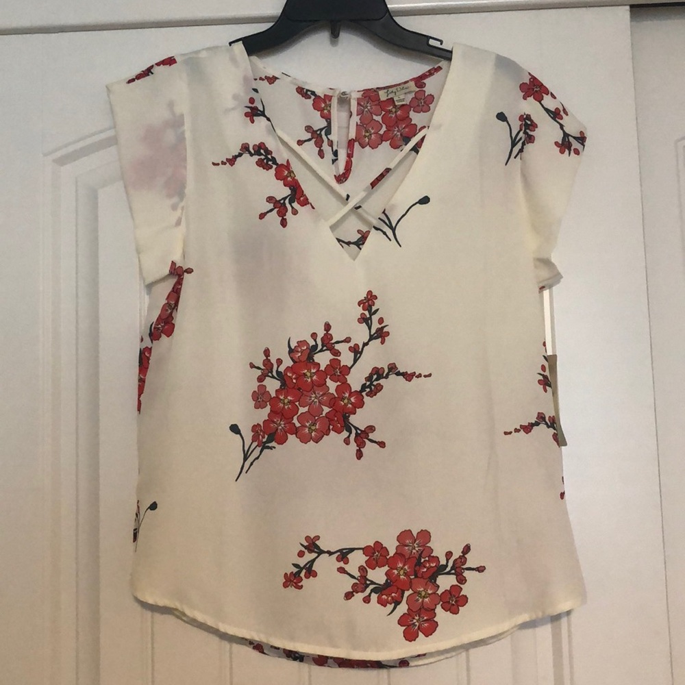 Floral White Blouse